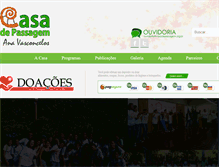 Tablet Screenshot of casadepassagem.org.br